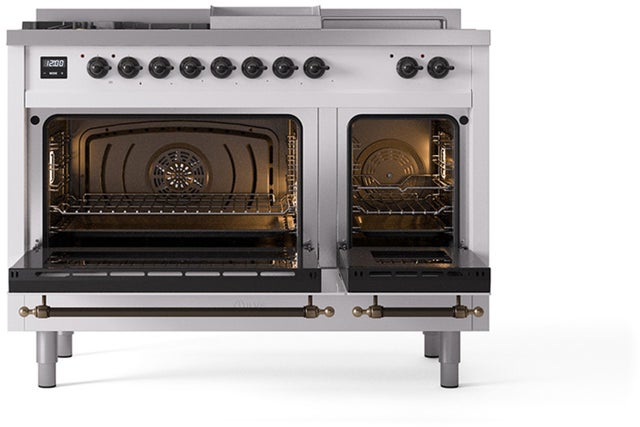 Ilve UP48FSQNMPRABLP Nostalgie 48 Inch Dual Fuel Range with 5 Sealed Bu...