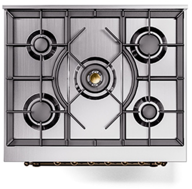 Ilve UP30QNMPRABLP Ral Custom Color With Bronze Knobs, Liquid Propane