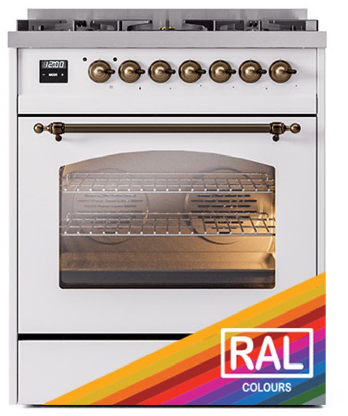 Ilve UP30NMPRABLP Ral Custom Color With Bronze Knobs, Liquid Propane