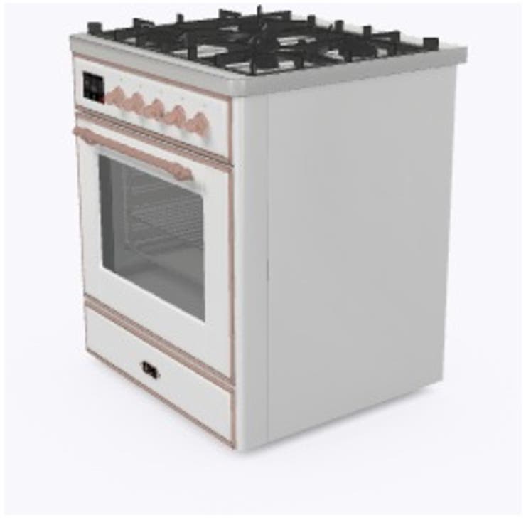 Ilve UM30DNE3RAP Ral Custom Color With Copper Knobs