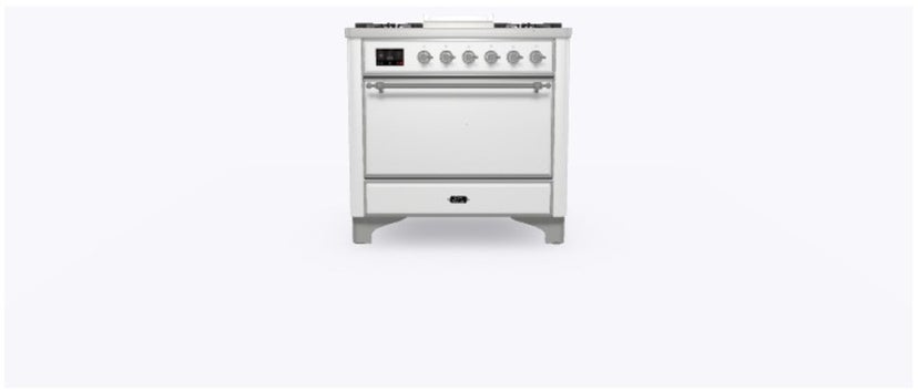 Ilve UM09FDQNS3RAC 36 Inch Dual Fuel Freestanding Range w/ 6 Sealed B...