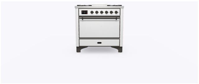 Ilve UM09FDQNS3RAB 36 Inch Dual Fuel Freestanding Range w/ 6 Sealed B...