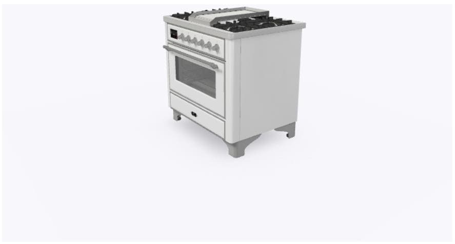 Ilve UM09FDNS3RAC Ral Custom Color With Chrome Knobs