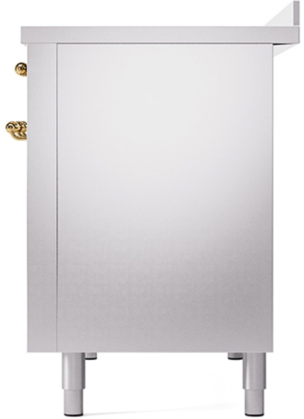 Ilve UPI486QNMPSSG Stainless Steel With Brass Trim