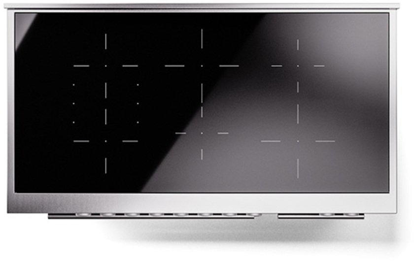 Ilve UPI486QMPBK Glossy Black With Stainless Steel Trim