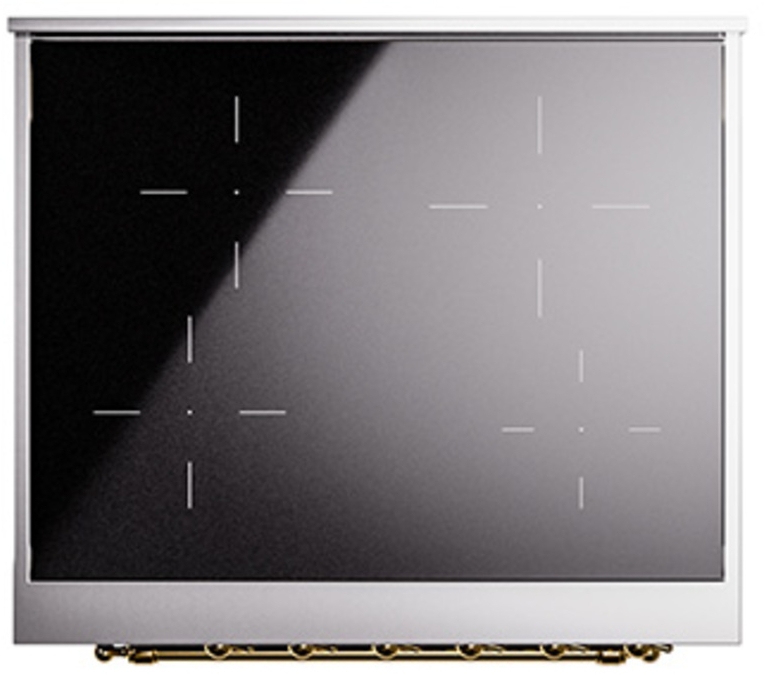 Ilve UPI304QNMPBKG Glossy Black With Brass Trim