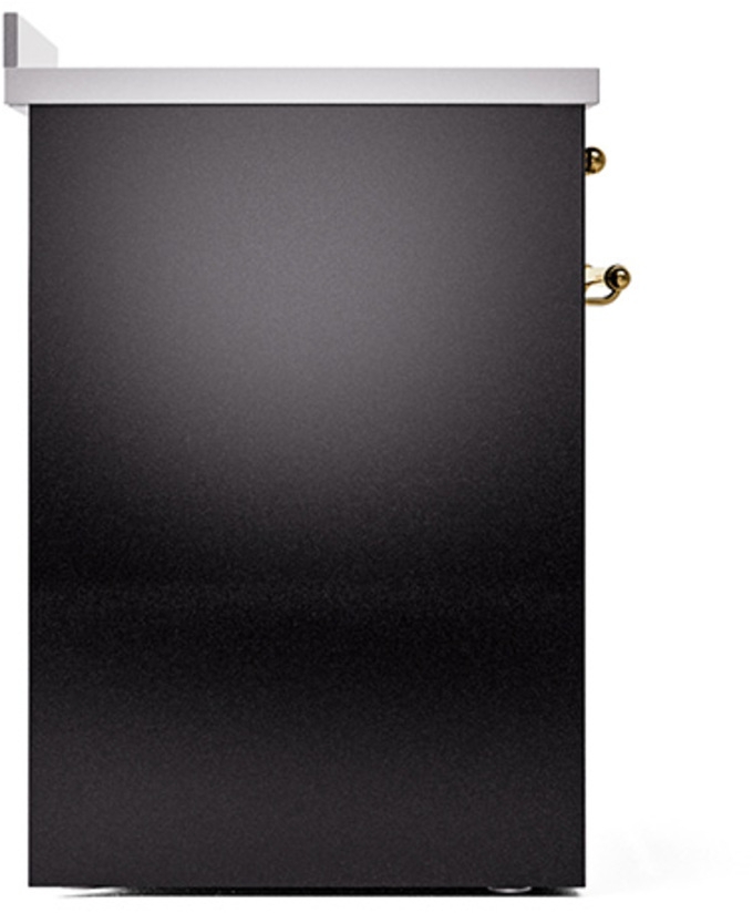 Ilve UPI304QNMPBKG Glossy Black With Brass Trim