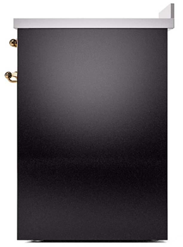 Ilve UPI304QNMPBKG Glossy Black With Brass Trim