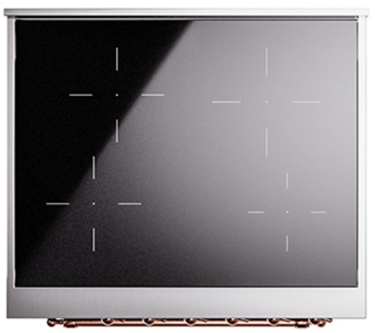 Ilve UPI304QNMPBKP Glossy Black With Copper Trim