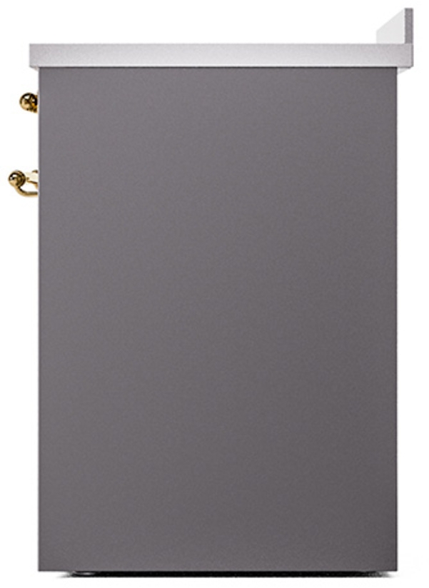 Ilve UPI304QNMPMGG Graphite Matte With Brass Trim