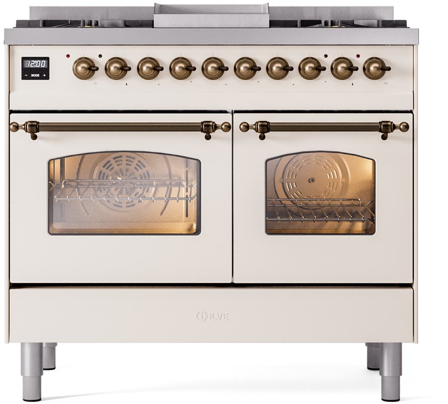 Ilve UPD40FNMPAWBLP Antique White With Bronze Trim, Lp