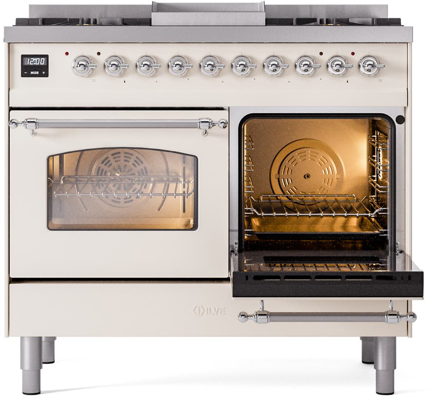Ilve UPD40FNMPAWCLP Antique White With Chrome Trim, Lp