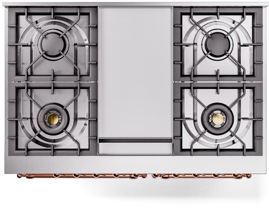 Ilve UPD40FNMPAWPLP Antique White With Copper Trim, Lp