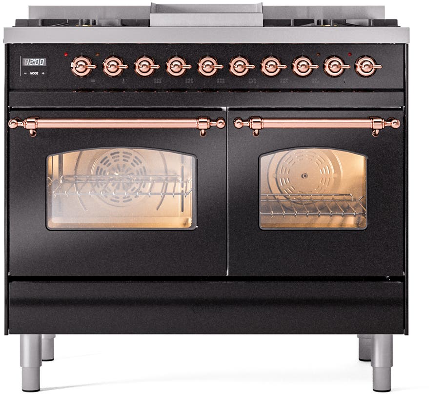 Ilve UPD40FNMPBKPLP Glossy Black With Copper Trim, Lp