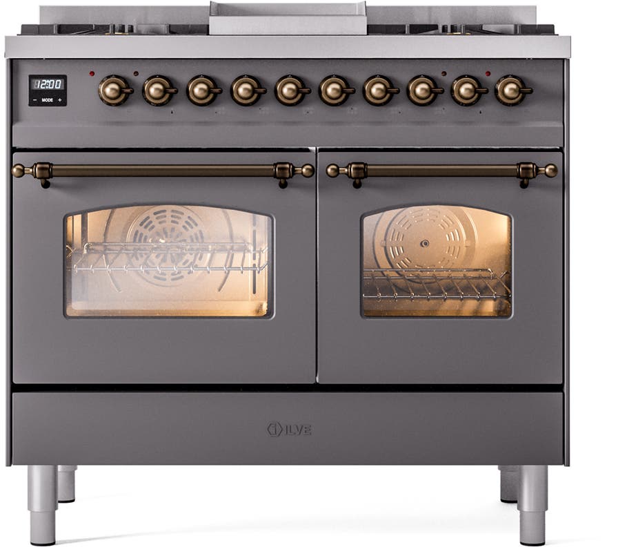 Ilve UPD40FNMPMGBLP Graphite Matte With Bronze Trim, Lp