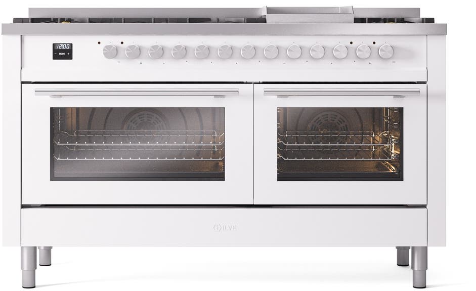 Ilve UP60FWMPWHLP White With Satin Trim, Lp