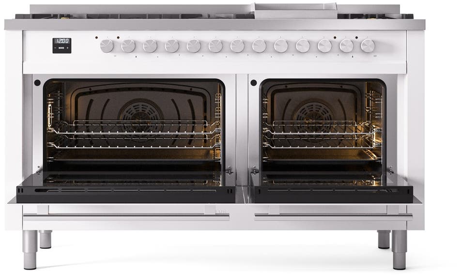 Ilve UP60FWMPWHLP White With Satin Trim, Lp