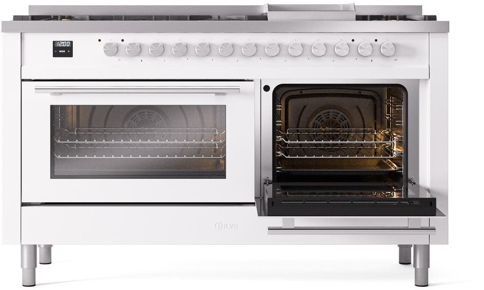 Ilve UP60FWMPWHLP White With Satin Trim, Lp