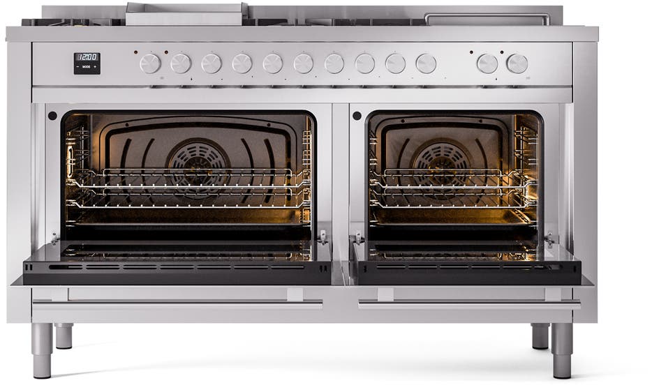 Ilve UP60FSWMPSSLP Stainless Steel With Satin Trim, Lp