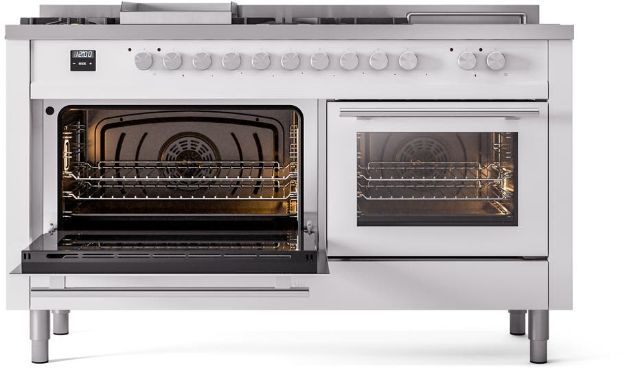Ilve UP60FSWMPWHLP White With Satin Trim, Lp
