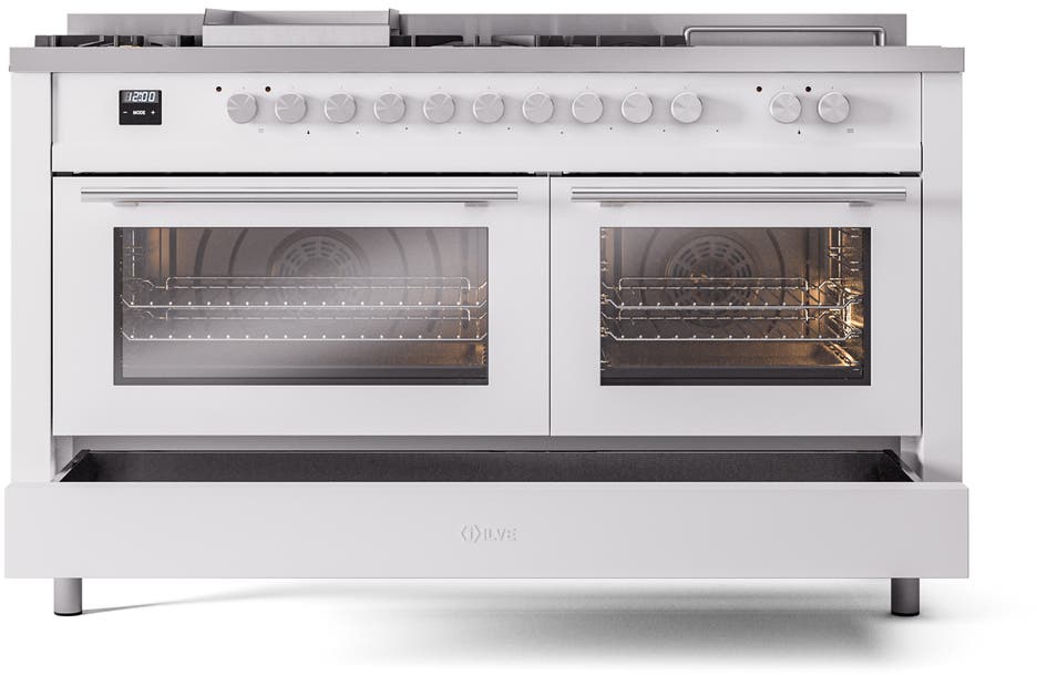 Ilve UP60FSWMPWHLP White With Satin Trim, Lp