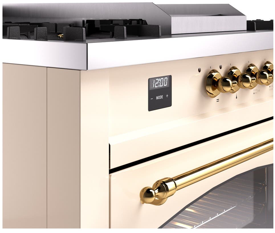 Ilve UP60FSNMPAWGLP Antique White With Brass Trim, Lp