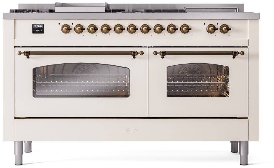 Ilve UP60FSNMPAWBLP Antique White With Bronze Trim, Lp