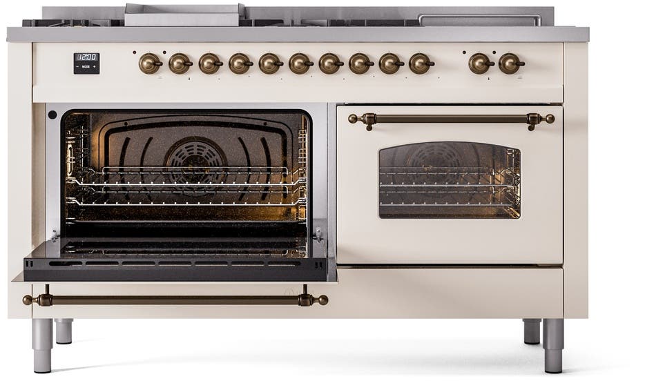 Ilve UP60FSNMPAWBLP Antique White With Bronze Trim, Lp