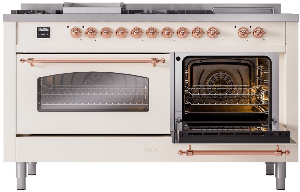 Ilve UP60FSNMPAWPLP Antique White With Copper Trim, Lp