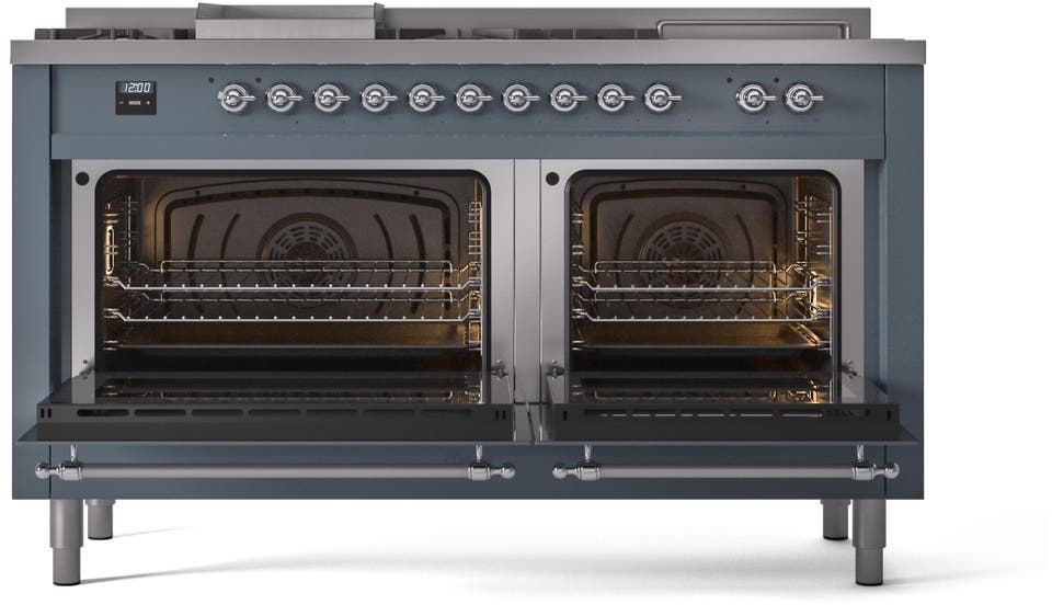 Ilve UP60FSNMPBGCLP Blue Grey With Chrome Trim, Lp