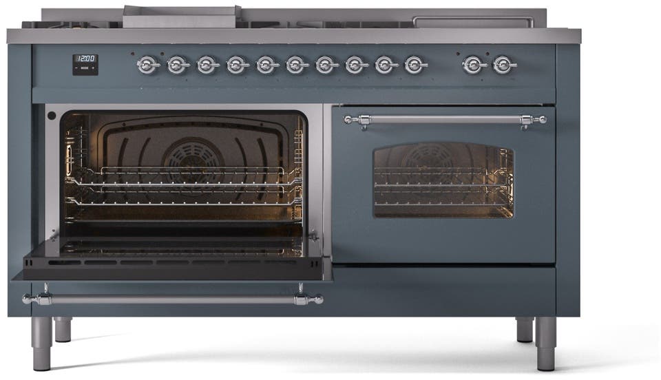 Ilve UP60FSNMPBGCLP Blue Grey With Chrome Trim, Lp