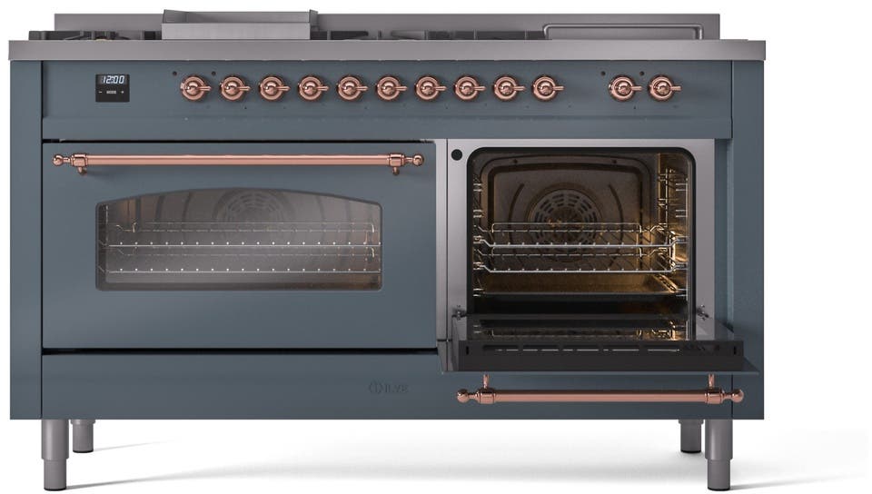 Ilve UP60FSNMPBGPLP Blue Grey With Copper Trim, Lp