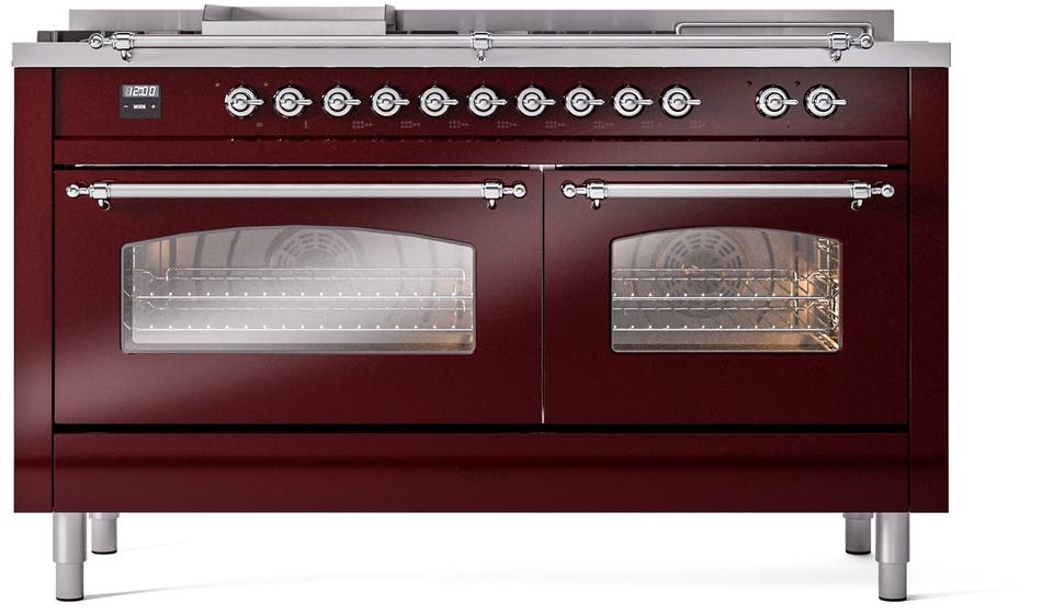 Ilve UP60FSNMPBUCLP Burgundy With Chrome Trim, Lp