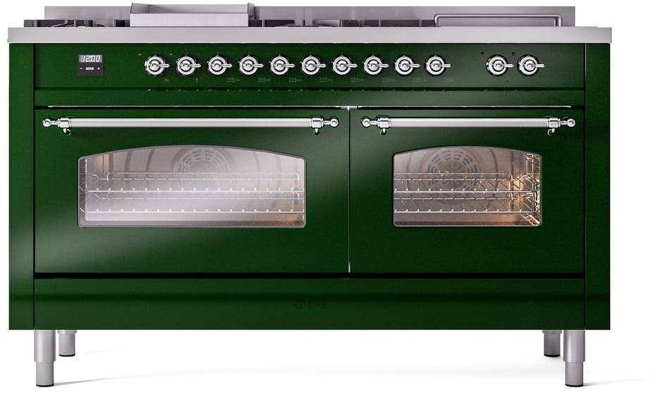Ilve UP60FSNMPEGCLP Emerald Green With Chrome Trim, Lp