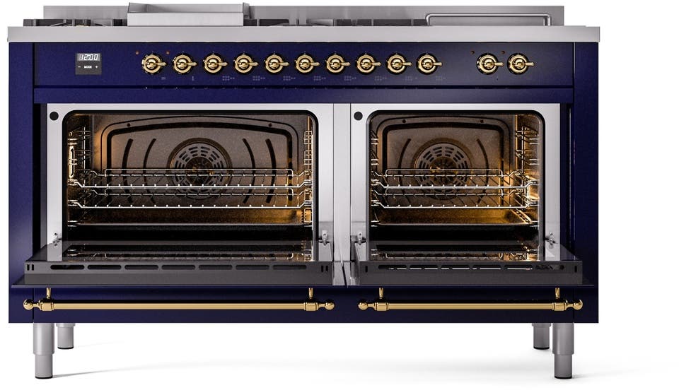 Ilve UP60FSNMPMBGLP Midnight Blue With Brass Trim, Lp
