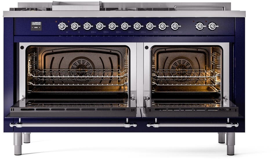 Ilve UP60FSNMPMBCLP Midnight Blue With Chrome Trim, Lp