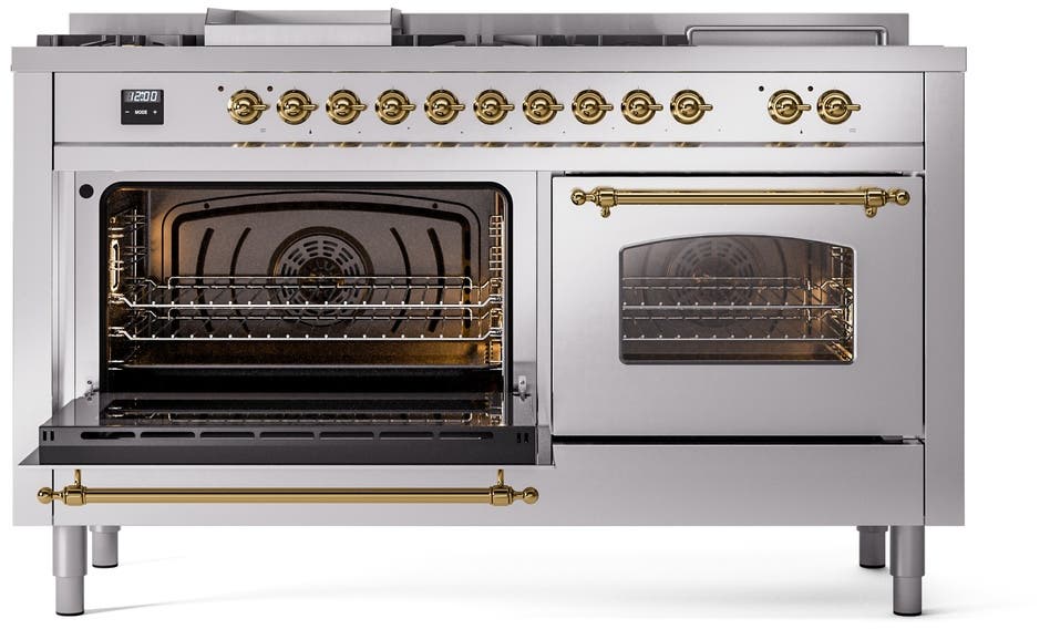 Ilve UP60FSNMPSSGLP Stainless Steel With Brass Trim, Lp