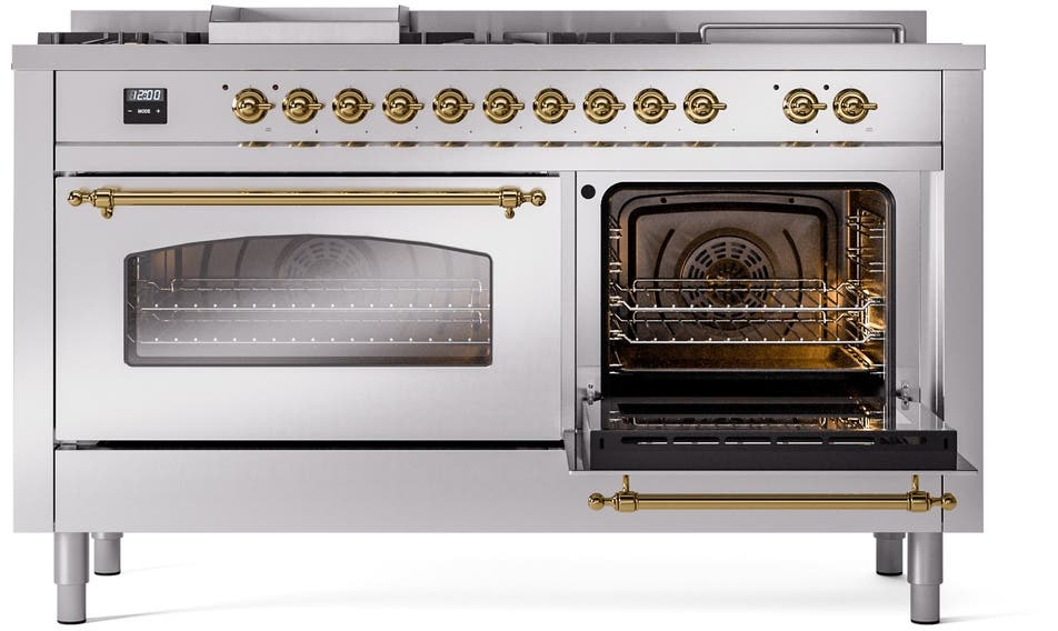 Ilve UP60FSNMPSSGLP Stainless Steel With Brass Trim, Lp