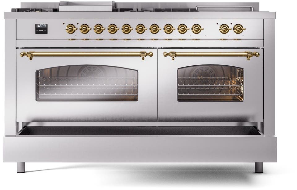 Ilve UP60FSNMPSSGLP Stainless Steel With Brass Trim, Lp