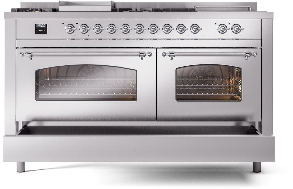 Ilve UP60FSNMPSSCLP Stainless Steel With Chrome Trim, Lp