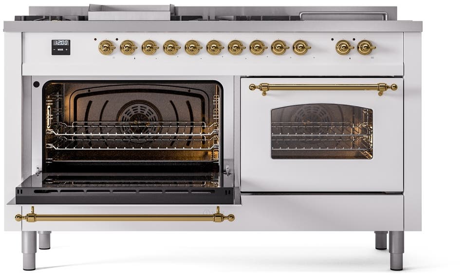 Ilve UP60FSNMPWHGLP White With Brass Trim, Lp