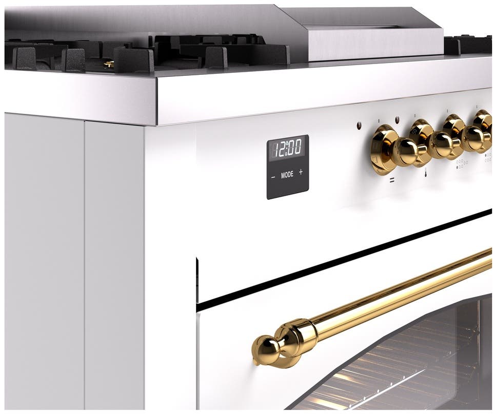 Ilve UP60FSNMPWHGLP White With Brass Trim, Lp