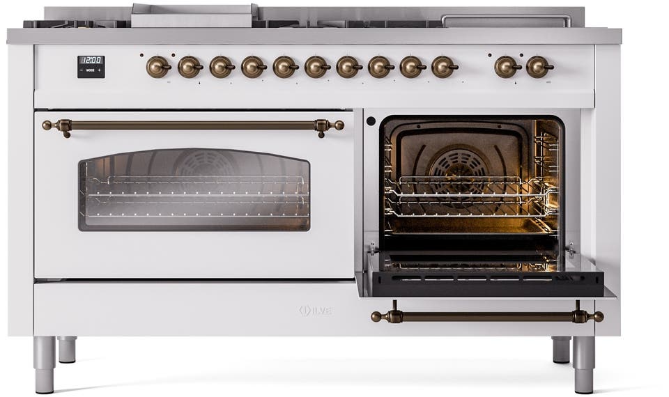 Ilve UP60FSNMPWHBLP White With Bronze Trim, Lp