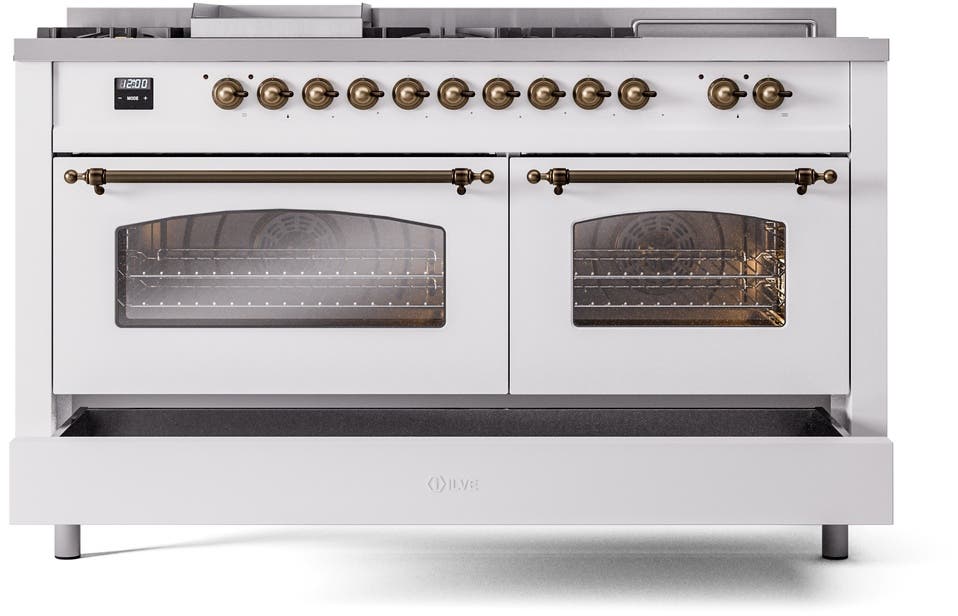 Ilve UP60FSNMPWHBLP White With Bronze Trim, Lp
