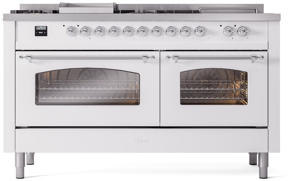 Ilve UP60FSNMPWHCLP White With Chrome Trim, Lp