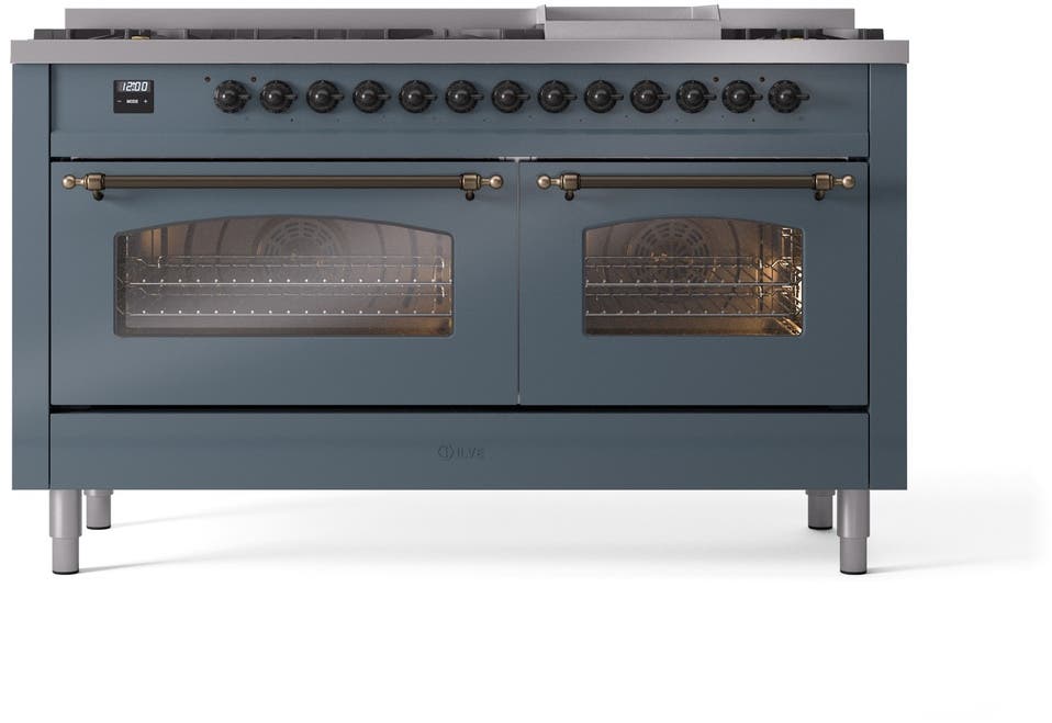 Ilve UP60FNMPBGBLP Blue Grey With Bronze Trim, Lp