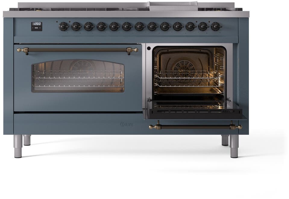 Ilve UP60FNMPBGBLP Blue Grey With Bronze Trim, Lp