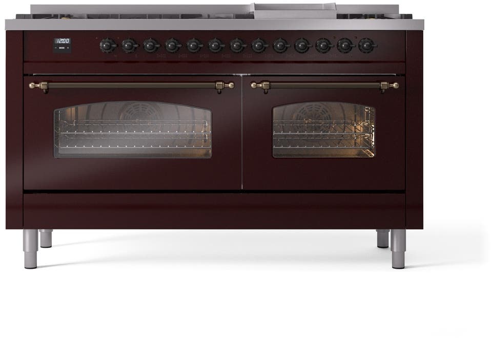 Ilve UP60FNMPBUBLP Burgundy With Bronze Trim, Lp