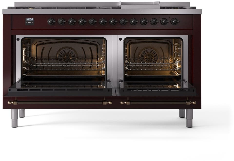 Ilve UP60FNMPBUBLP Burgundy With Bronze Trim, Lp