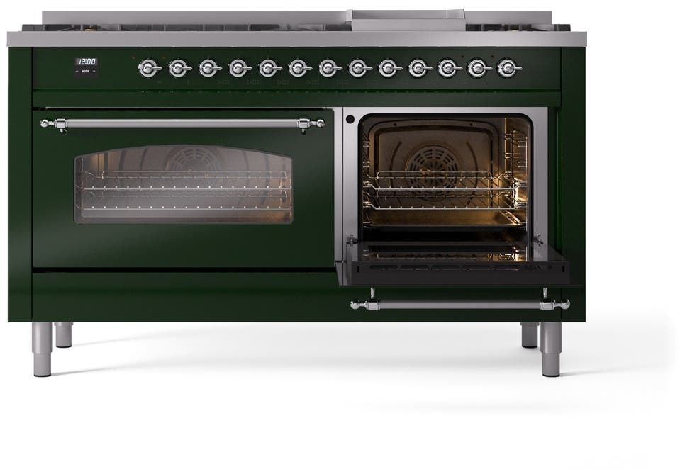 Ilve UP60FNMPEGCLP Emerald Green With Chrome Trim, Lp